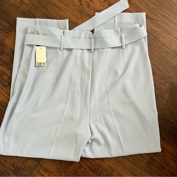 NWT Bar III Pastel Blue Paperbag Pants - Picture 4 of 5